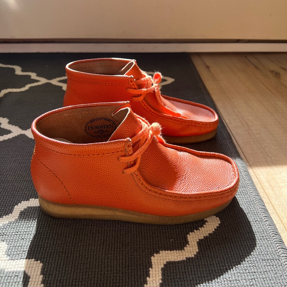 Clark's original x Horween wallabee boots limited edition orange